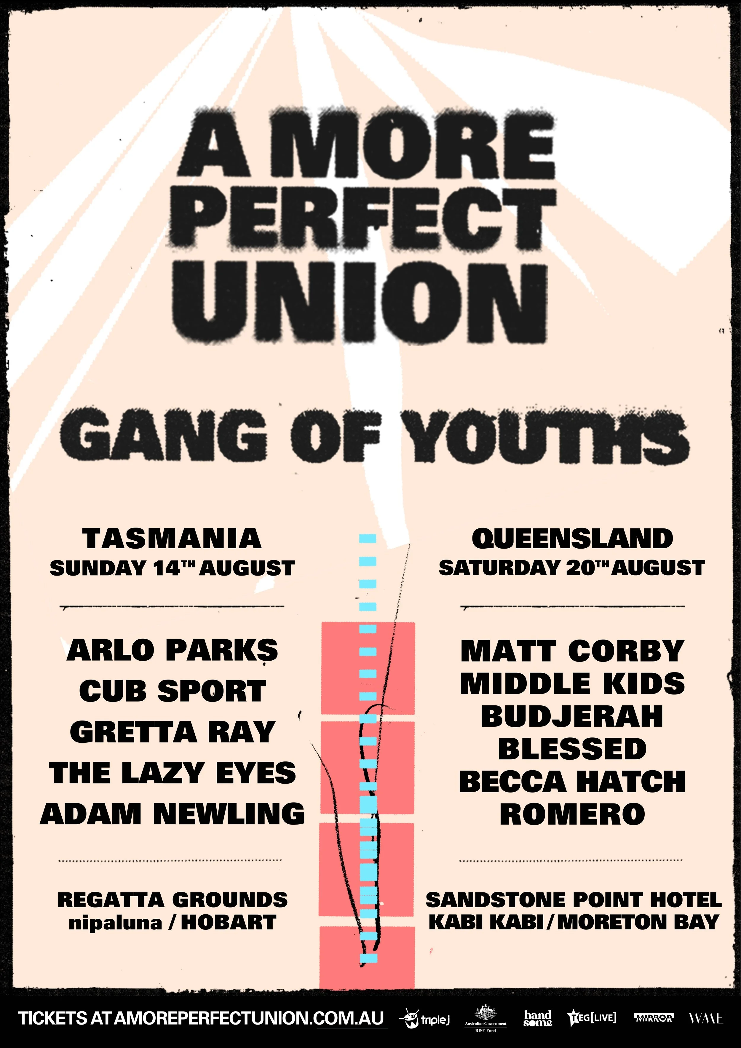 GANG OF YOUTHS ANNOUNCE 'A MORE PERFECT UNION' - A CURATED FESTIVAL EXPERIENCE IN TASMANIA AND QUEENSLAND