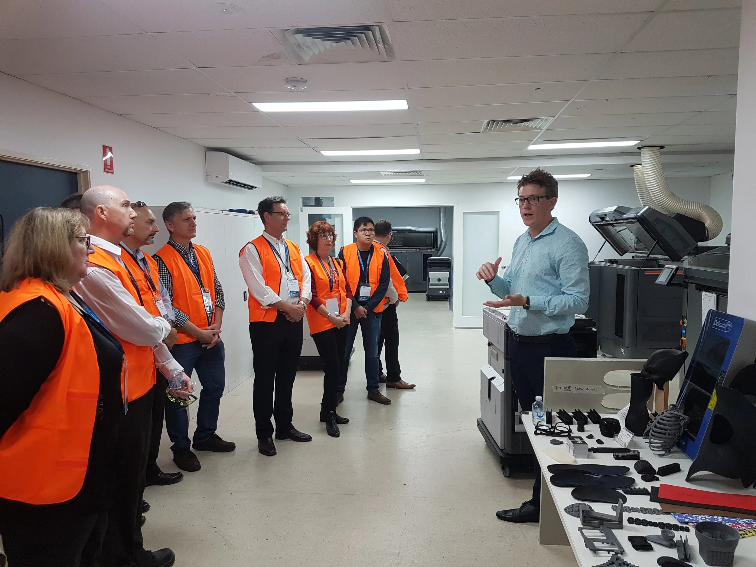 Dean Hartley of iOrthotics speaking to QLD manufacturers,