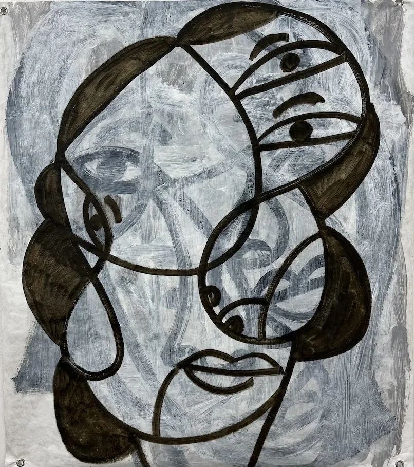 Mistress, 2022, acrylic on Tyvek, 42x30"/ 106x76 cm