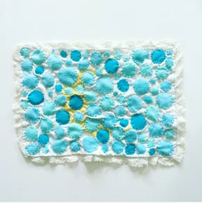 Sacred Textile: CareBear Pillow Coverlet