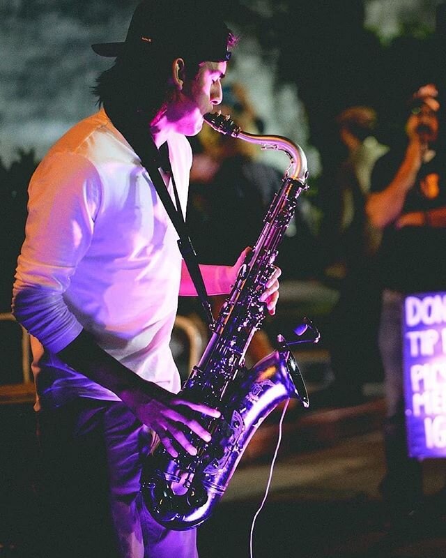 Our music lineup (+ live interviews) for Virtual First Friday is looking pretty snazzy...pretty saxxy too. More details to come! 🎷 📸 by @photo_by_dom