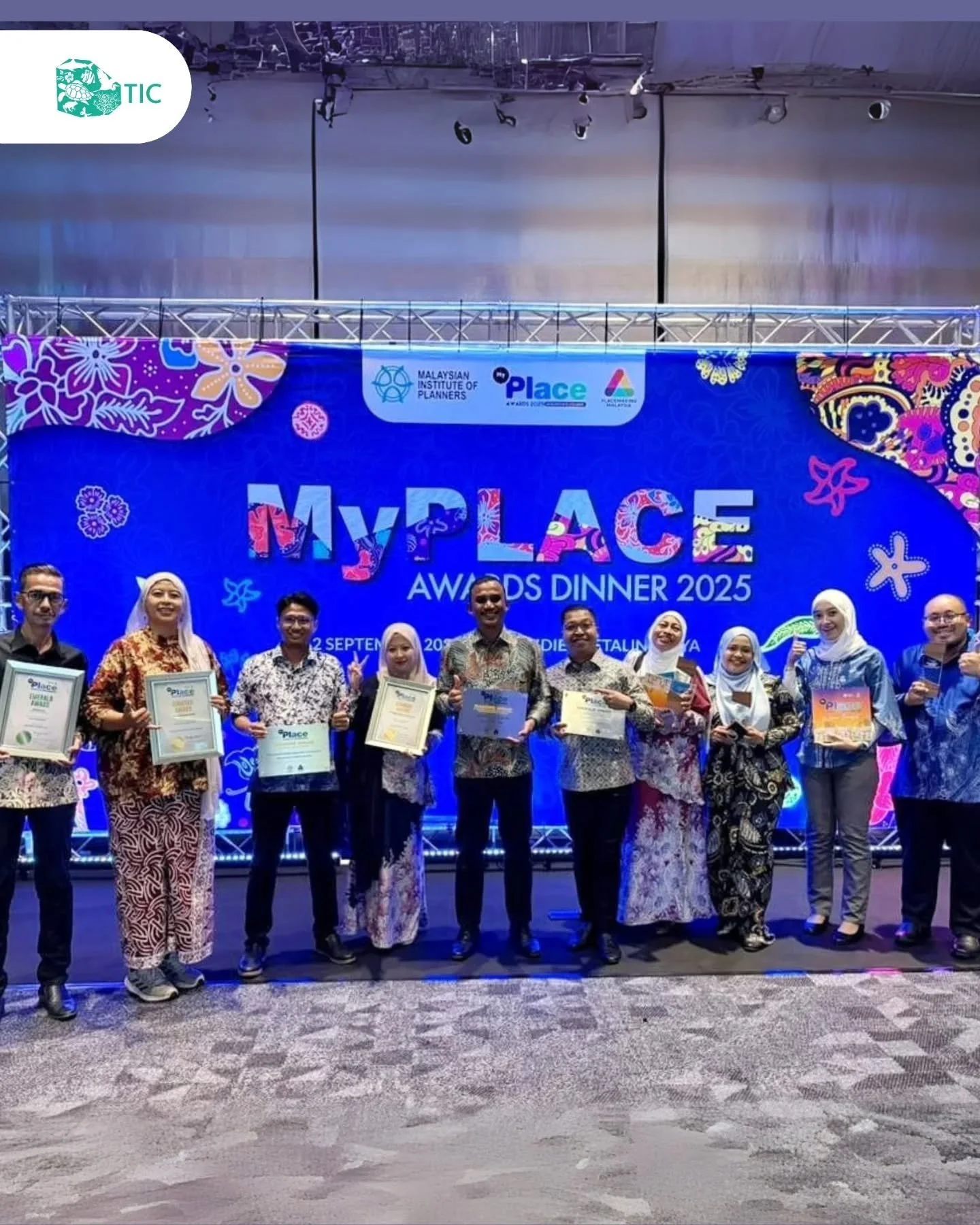 Just in time to celebrate a decade of TIC's turtle conservation efforts with a Diamond Award from the MyPLACE 2025 Award, organised by the Malaysian Institute of Planners in Petaling Jaya, recently.

MyPLACE AWARDS recognises excellence in placemakin