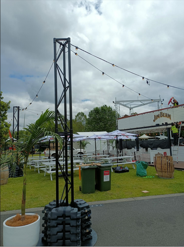 Festoon Lighting and Truss supplied at  a Festival Event 