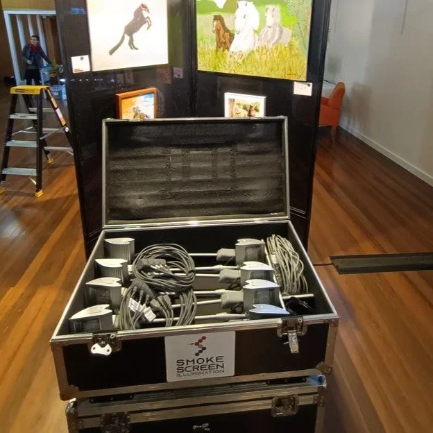 Another Exhibition requiring our 50w LED Exhibition Lights, new roadcases and 500mm power links added to stock to make our installations more efficient. 

#ledexhibitionlighting #artshowsmelbourne #artshowlighting #displaylights