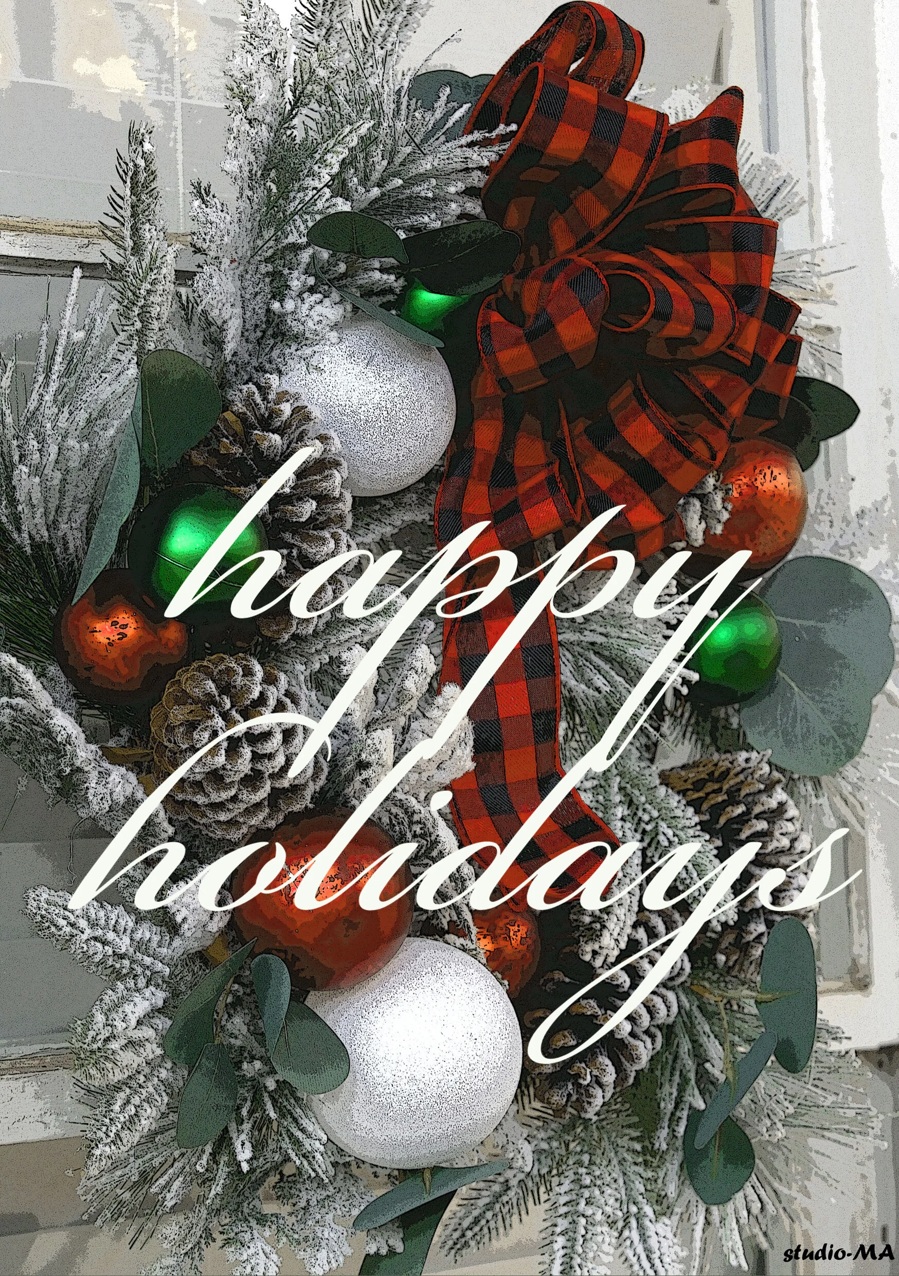 White Holiday Wreath Happy Holidays.jpg