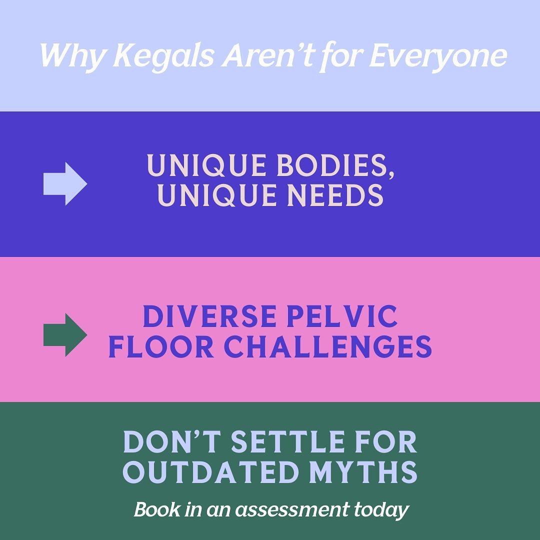 🚫 Stop the squeezing! Did you know Kegels are not a one-size-fits-all solution? 
Growing up, many of us were led to believe that kegels were the ultimate fix to prevent a weak pelvic floor. But here&rsquo;s the truth: every woman is unique, and what