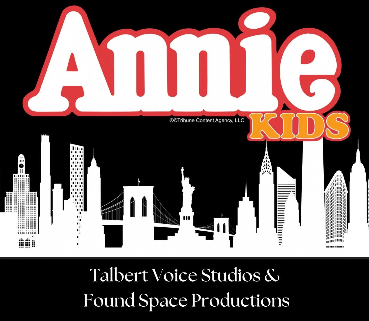 Classes start next week, January 22! 

We have a full cast for children 10-17 and a junior cast for children 5-9. 

You can still register at https://www.talbertvoicestudios.com/spring-2026-annie
