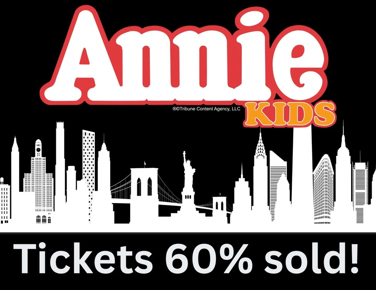 Tickets are already 60% sold for our May 1 &amp; 2 shows of Annie Kids! 

Don&rsquo;t forget to grab your tickets at https://www.zeffy.com/en-CA/ticketing/annie-kids-3
