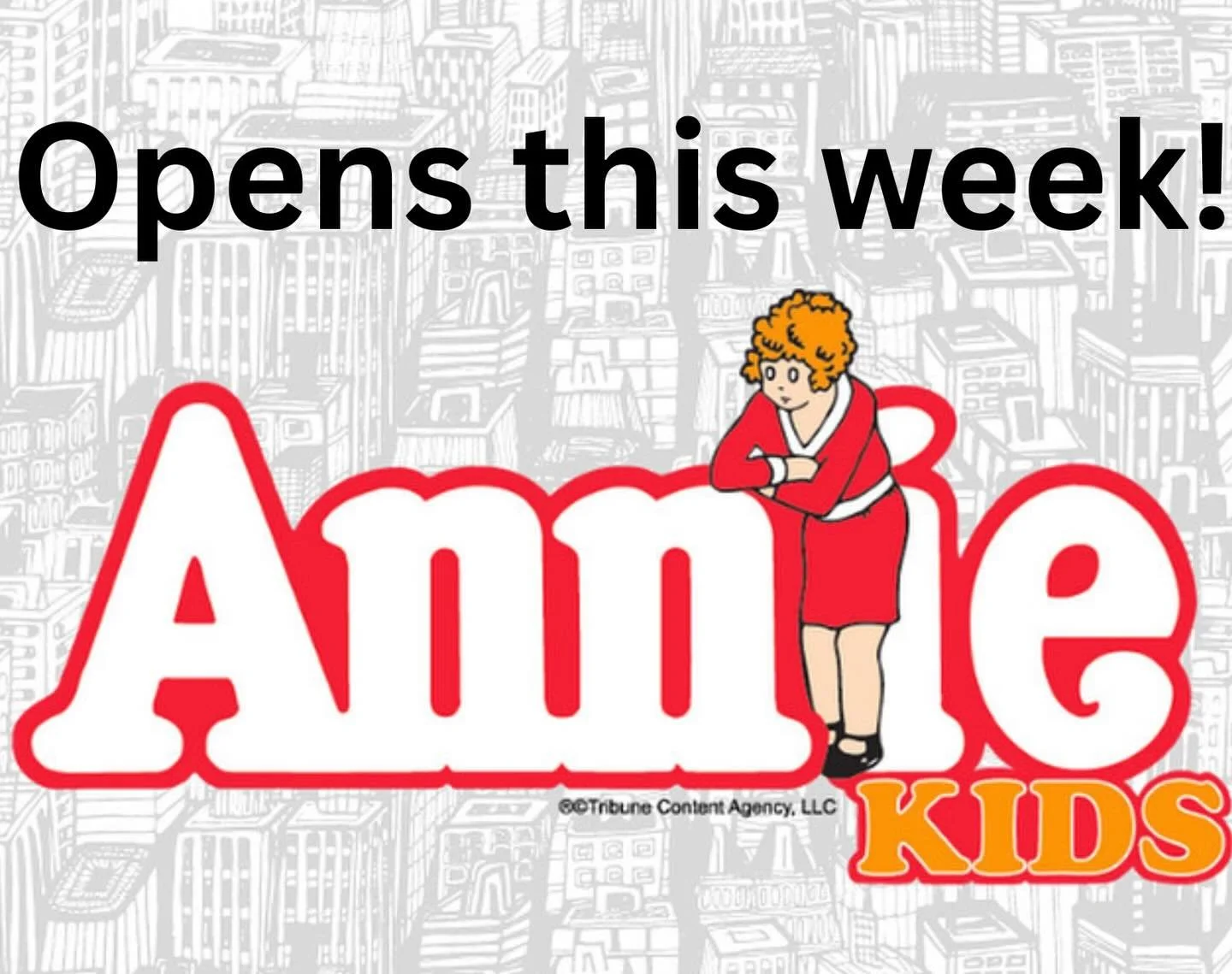 Annie Kids opens this week with shows on Thursday-Saturday! 

Come and join us as we relive this musical theatre classic and celebrate performing arts in Beaumont!

Tickets are going fast, so grab your tickets at https://www.zeffy.com/en-CA/ticketing