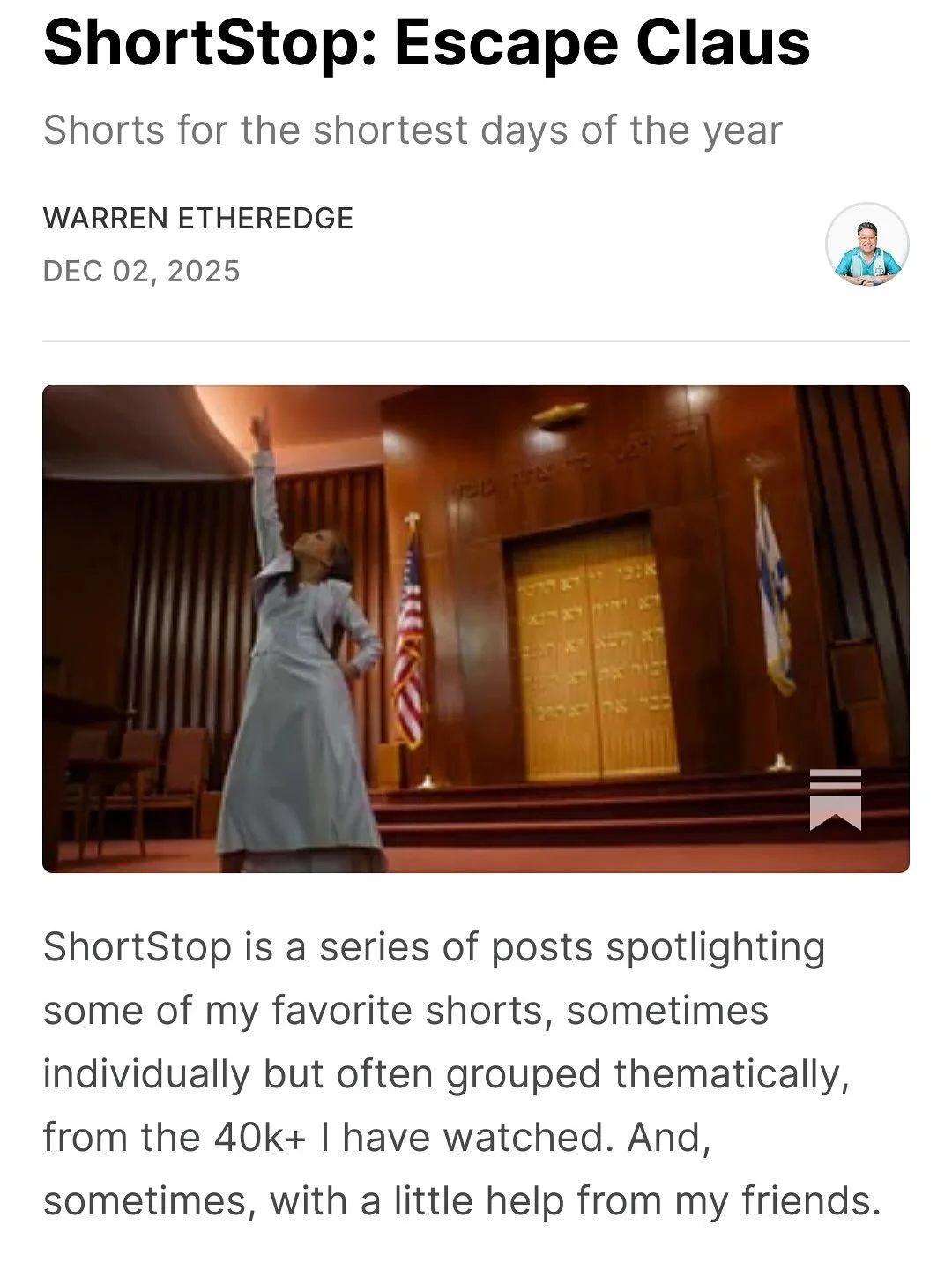 Just in time for the shortest nights, three shorts in the spirit of the holidays that never mention Santa or Hanukkah Harry. See my picks on #Crushworthy on @substack (link in bio)

Now, share some of yours that meet the criteria, please. 

#moveover