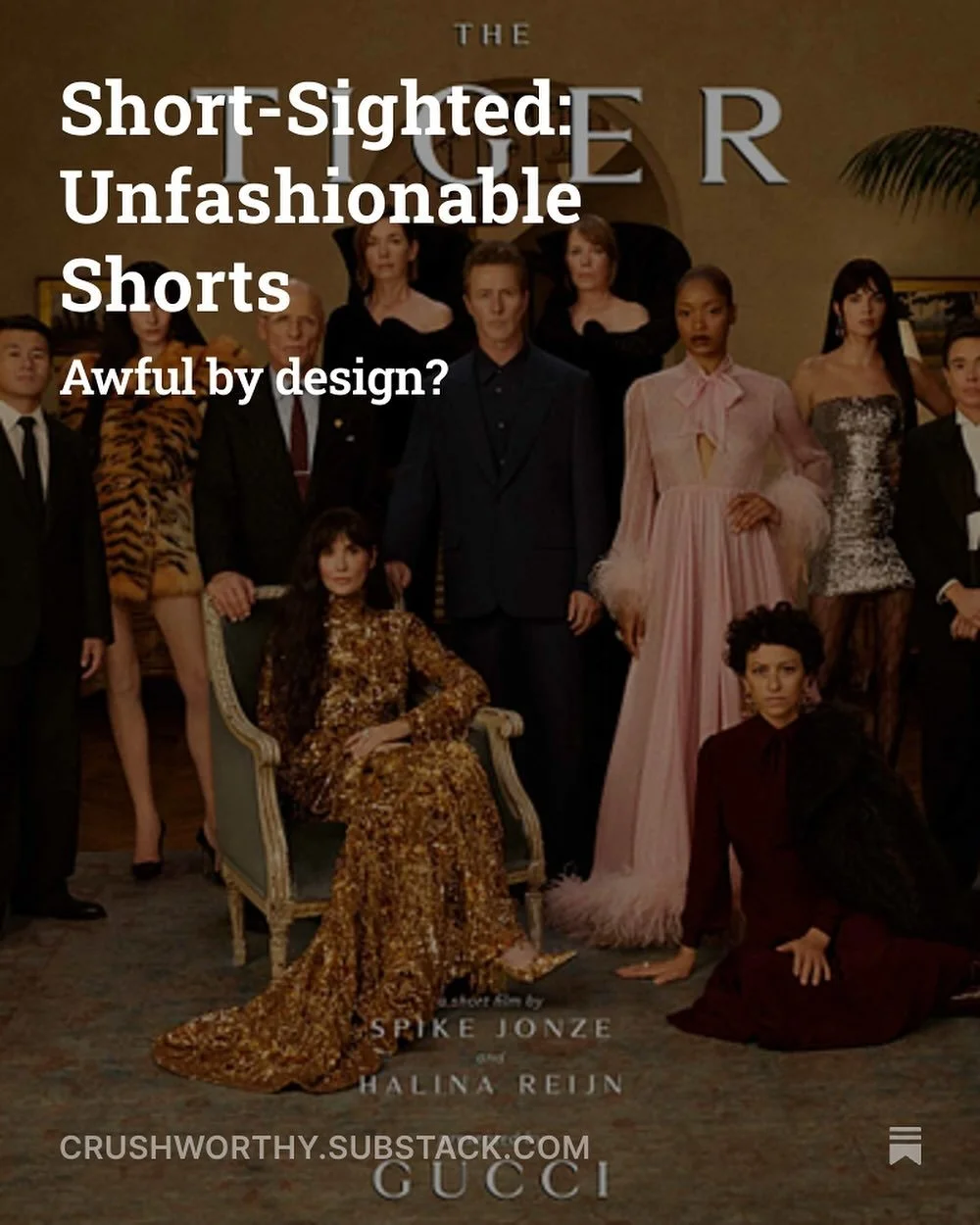 What do Ralph Lauren, Steve Madden, and The House of Gucci have in common? They all define haute couture, but when they make short films, they&rsquo;re haute garbage. For samples and substance, read the latest *Crushworthy* on @substack (link in bio)