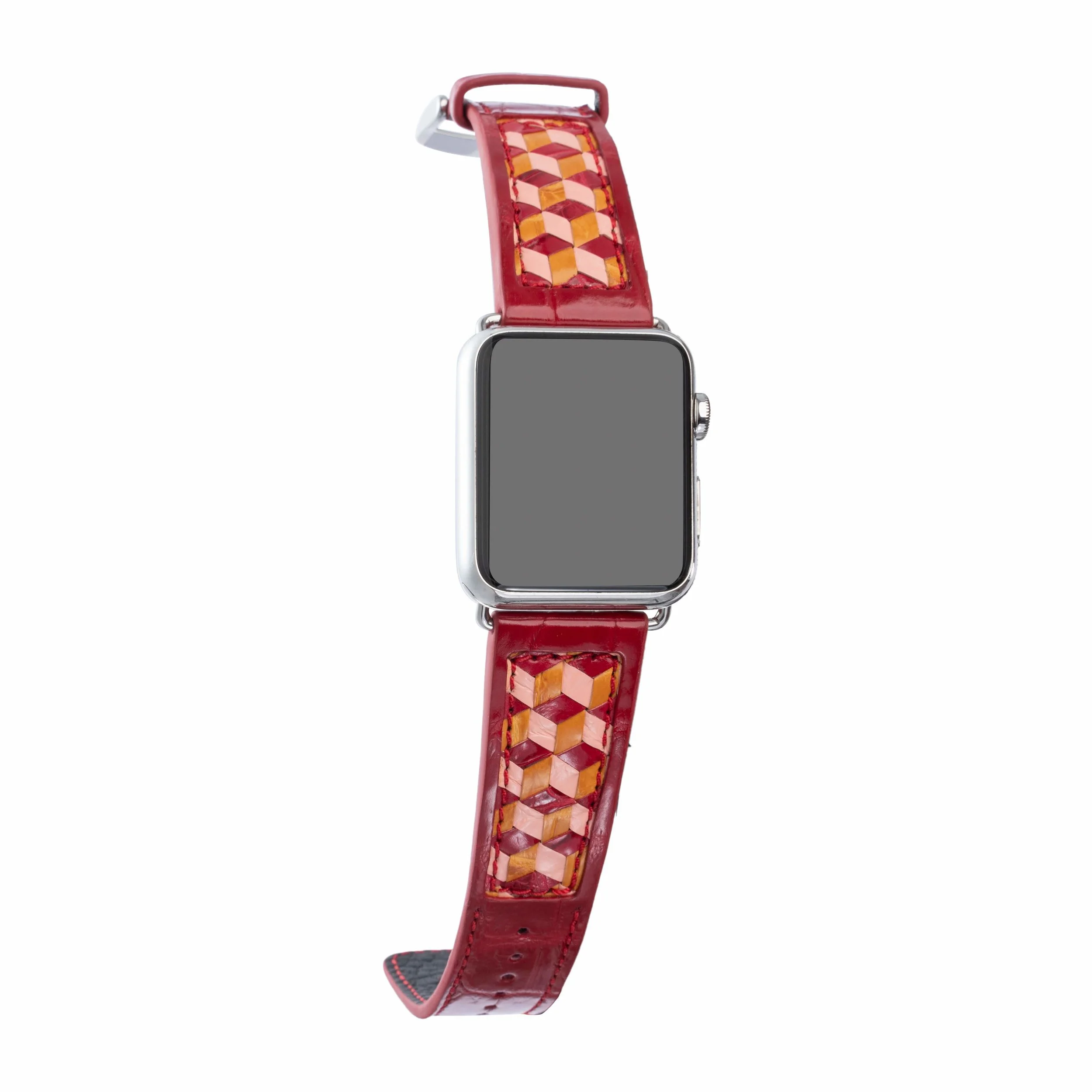 FLAME RED PERANAKAN APPLE WATCH STRAP