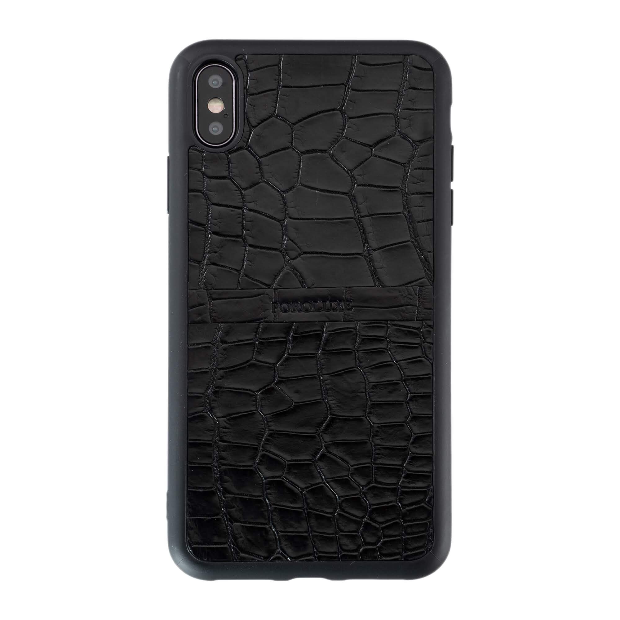CLASSIC BLACK CROC LEATHER