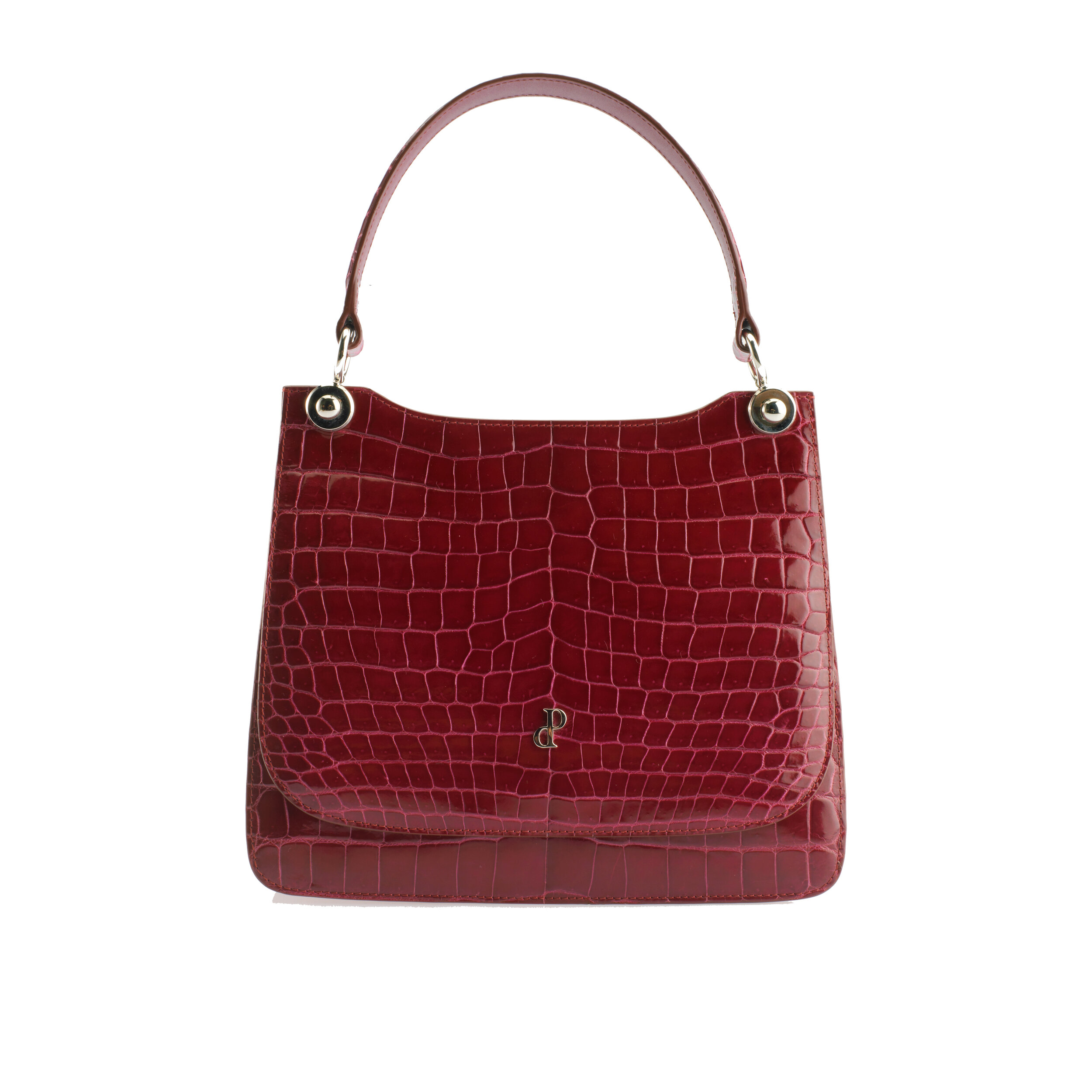 053 DARK RED TOP HANDLE BAG