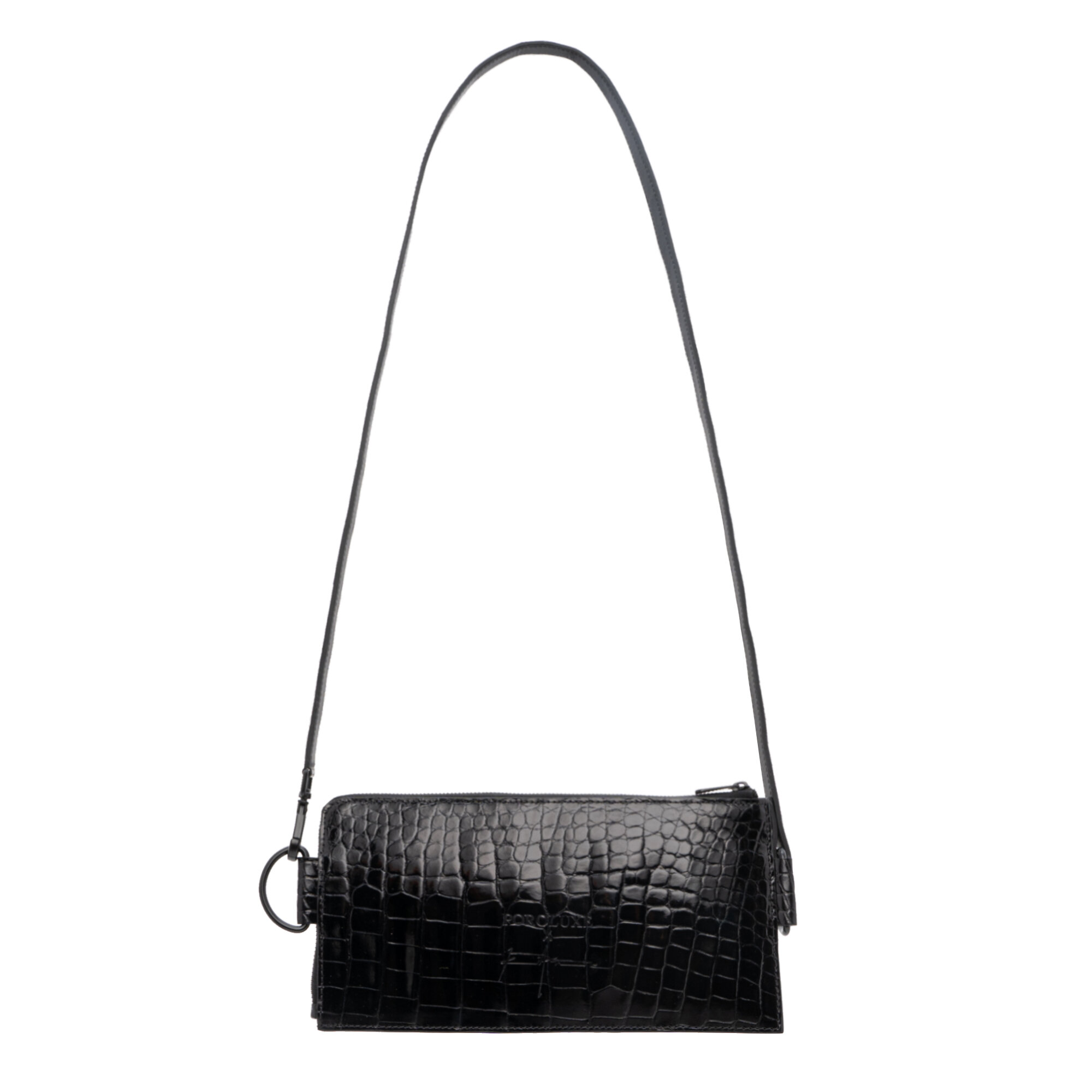 POROLUXE X KITWOO CROC CROSSBODY BAG