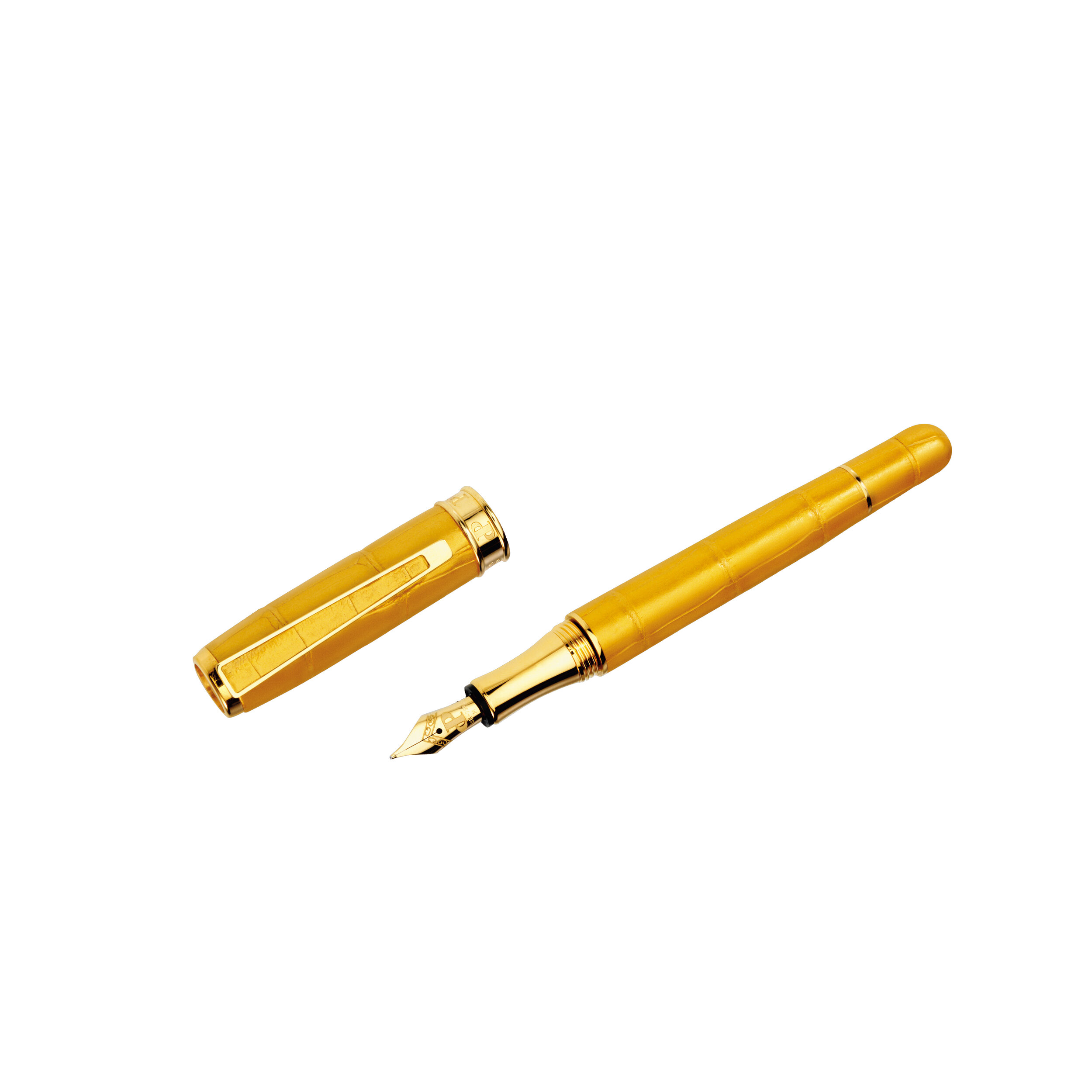 GOLD LEATHER FOUNTAIN PEN