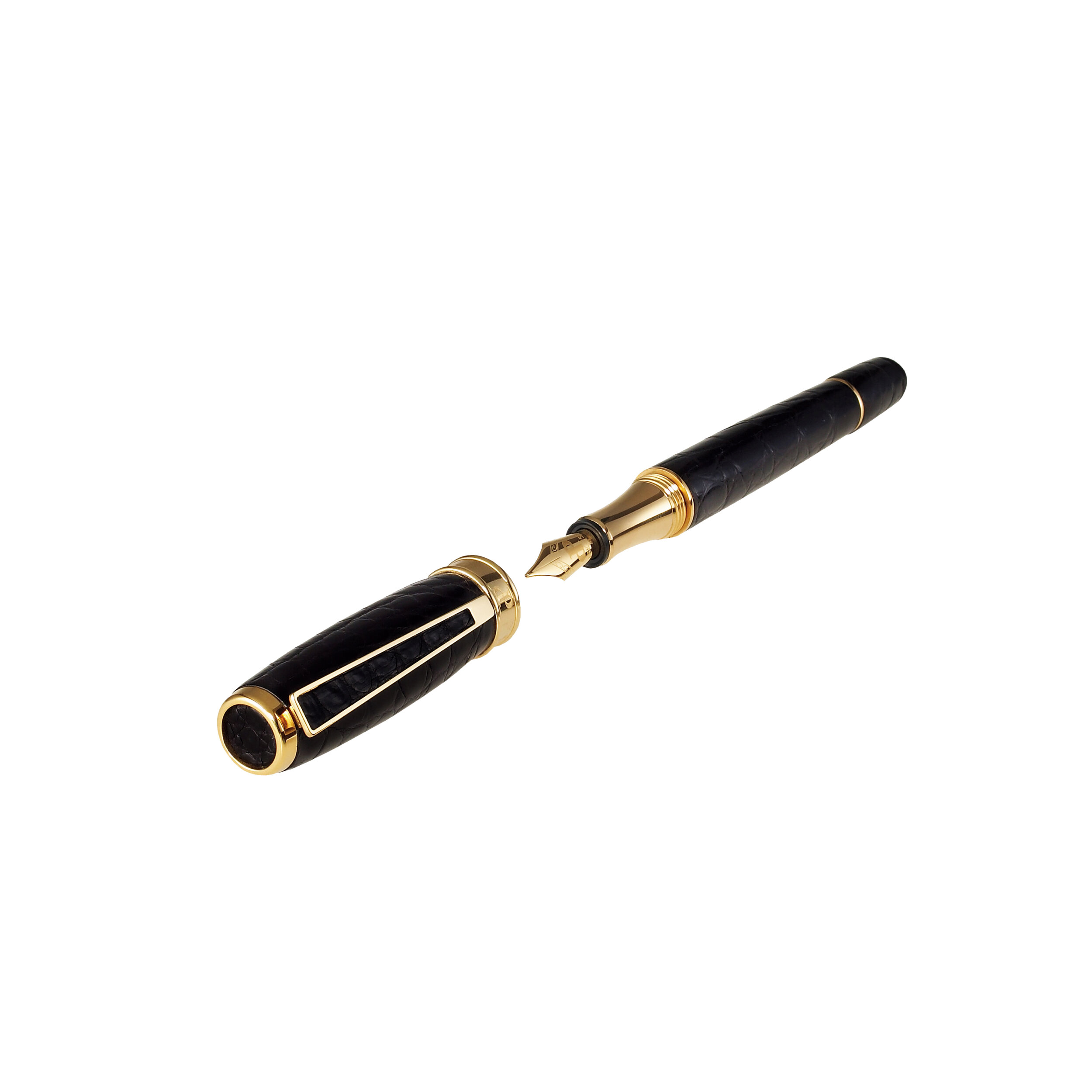 BLACK LEATHER FOUNTAIN PEN