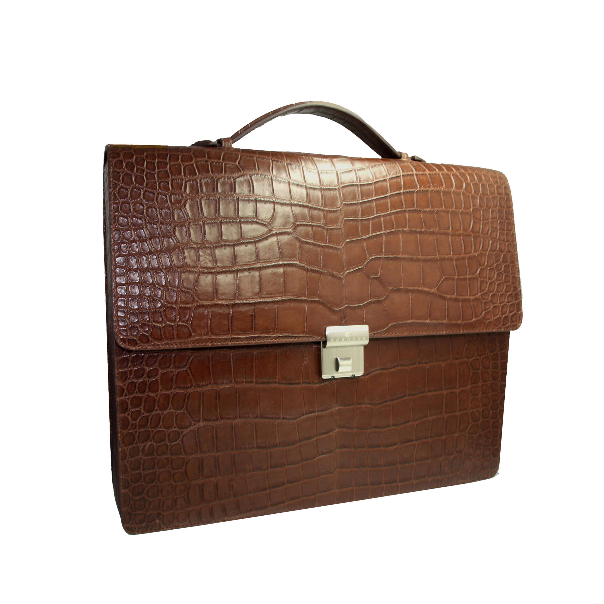 0185 BROWN BRIEFCASE
