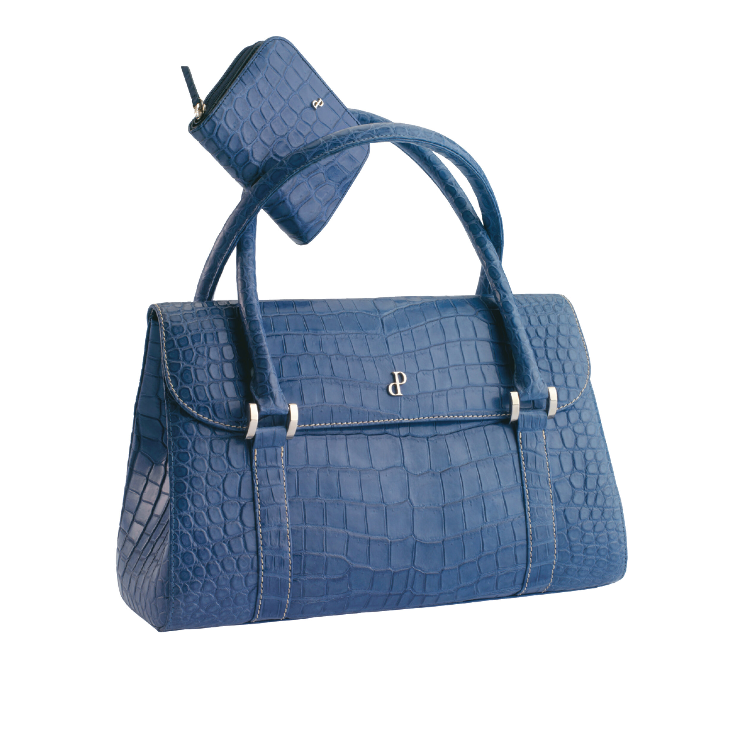 066 BLUE TOP HANDLE BAG 
