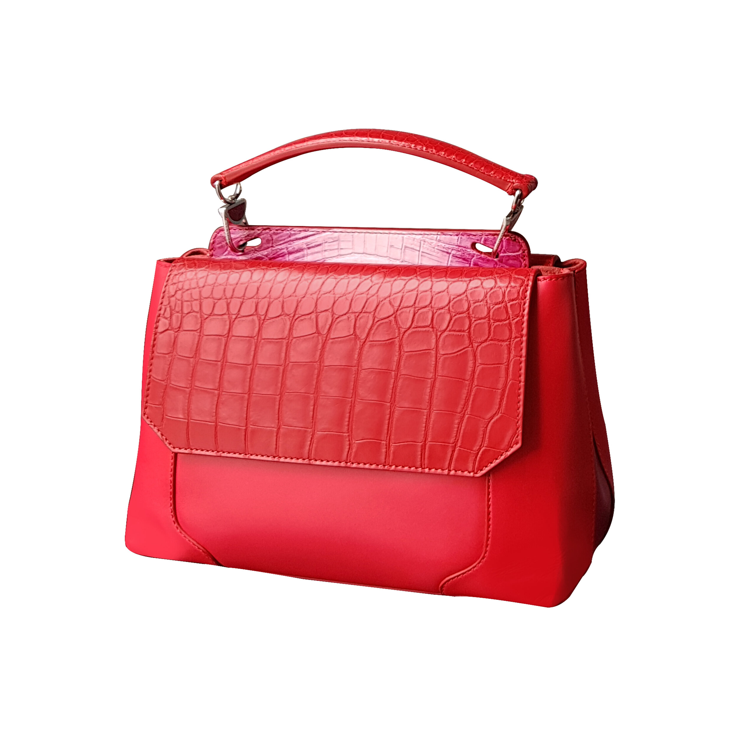 0210 SCARLET DOUBLE FLAP BAG