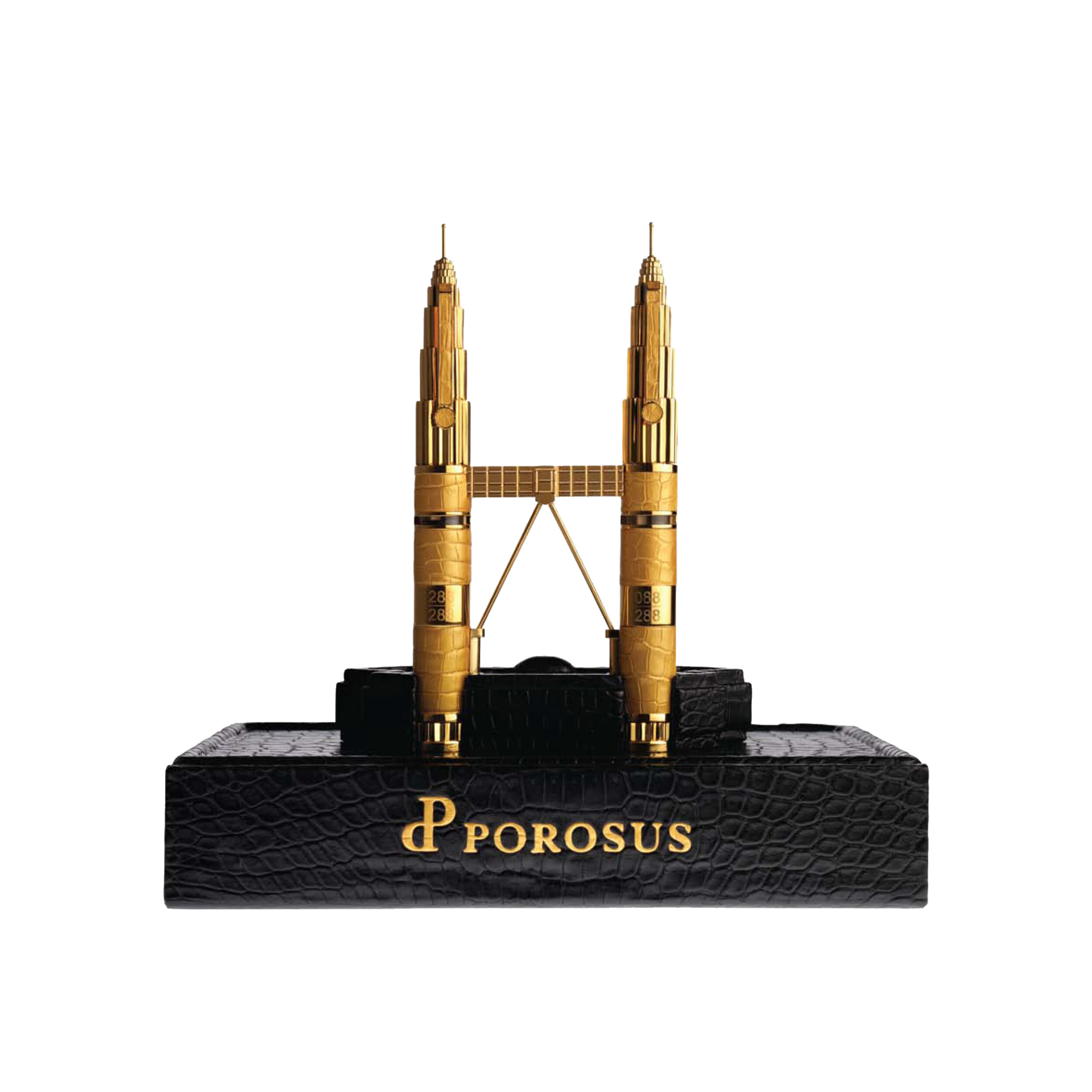 PETRONAL TWIN TOWERS GOLD PEN GIFT SET