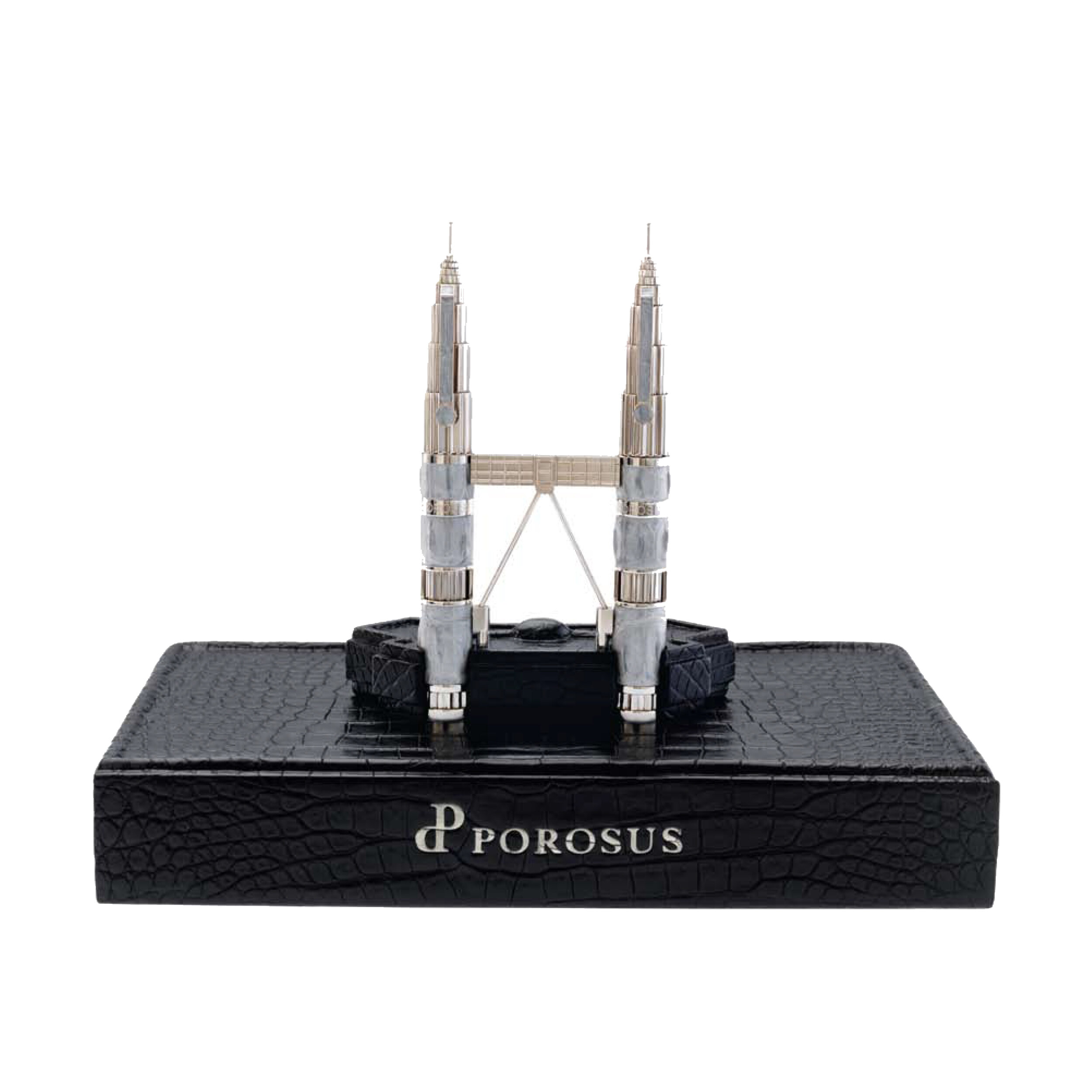 PETRONAL TWIN TOWERS SILVER PEN GIFT SET