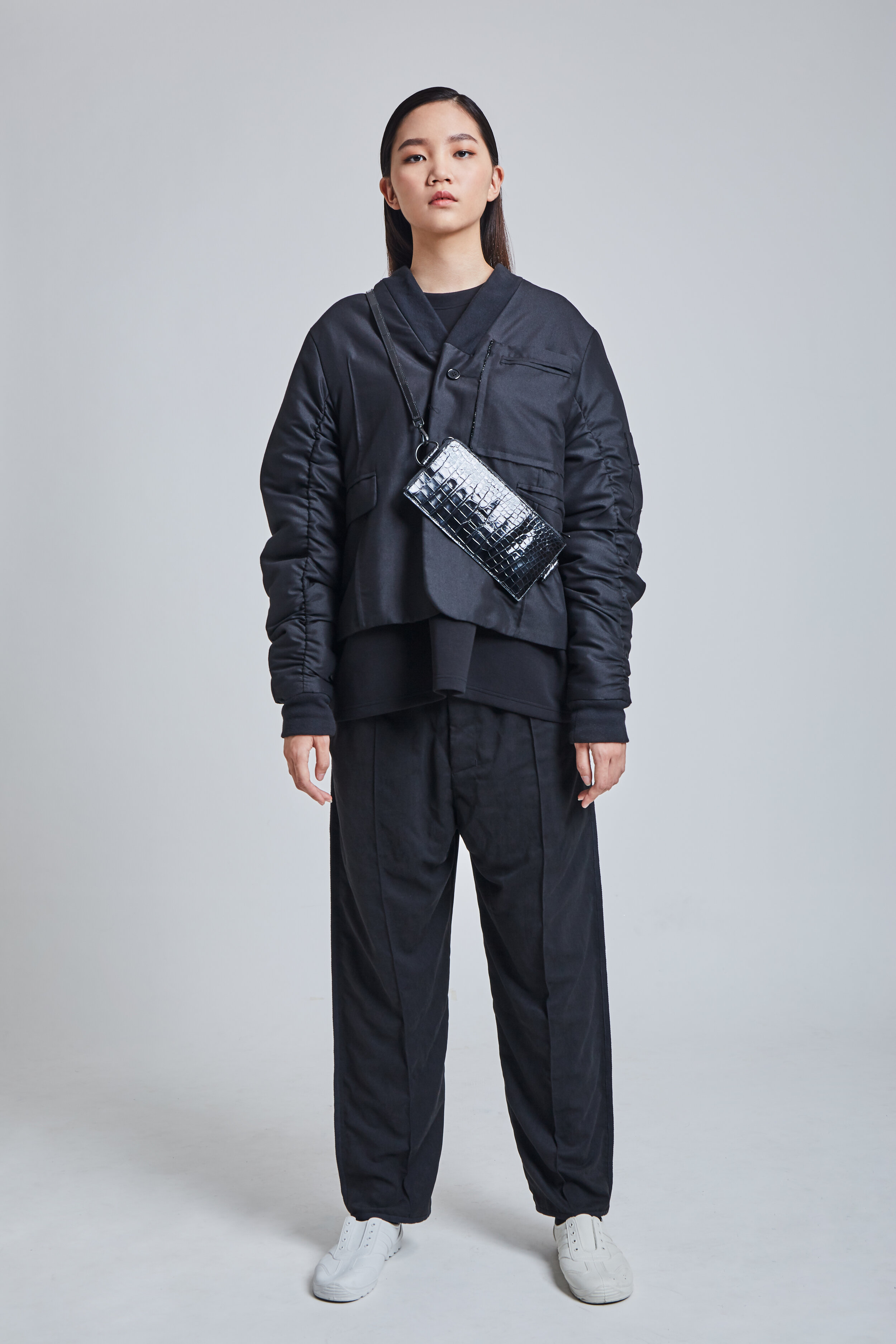 POROLUXE X KITWOO CROC CROSSBODY BAG