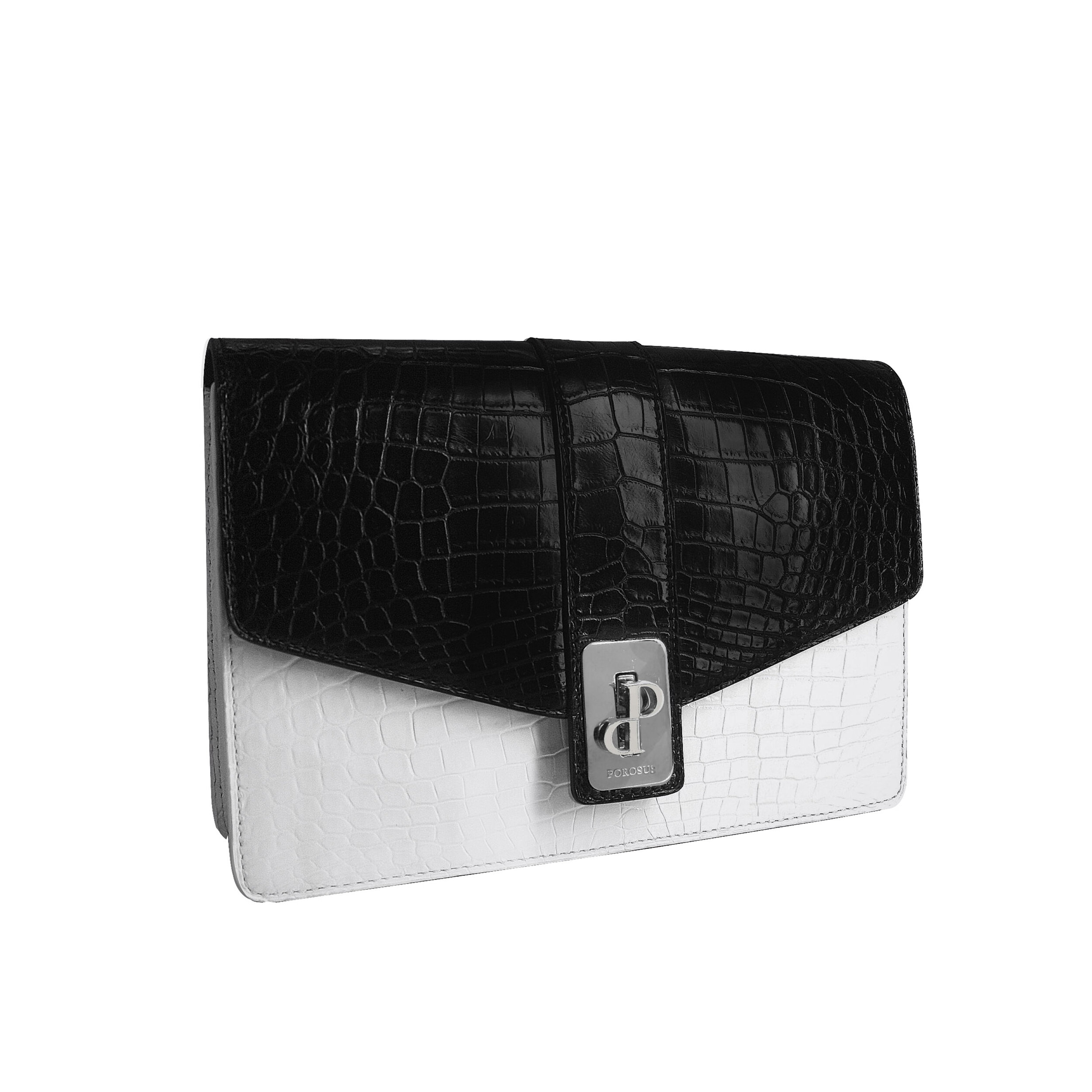 0187 BLACK AND WHITE CLUTCH