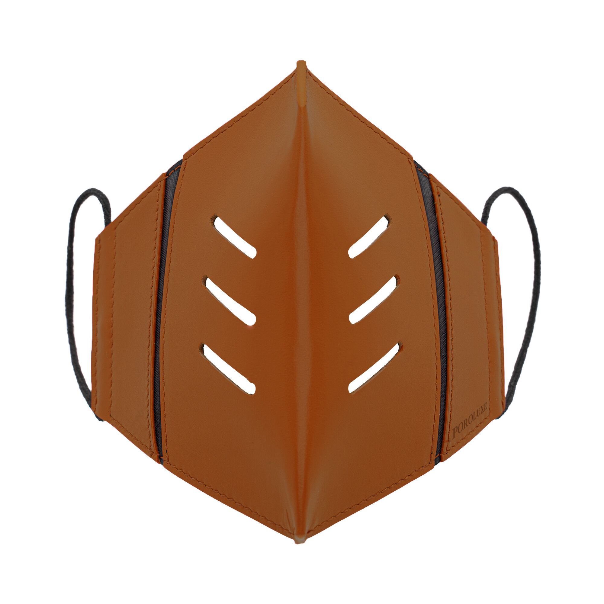 BROWN CALF LEATHER MASK
