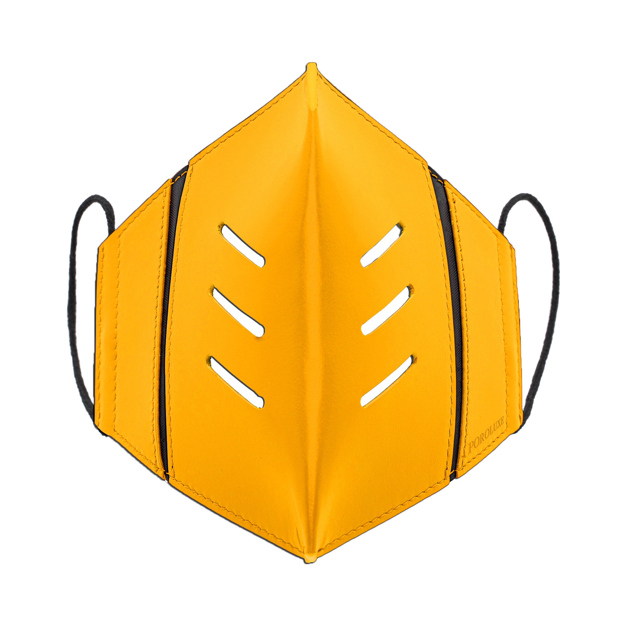 YELLOW CALF LEATHER MASK