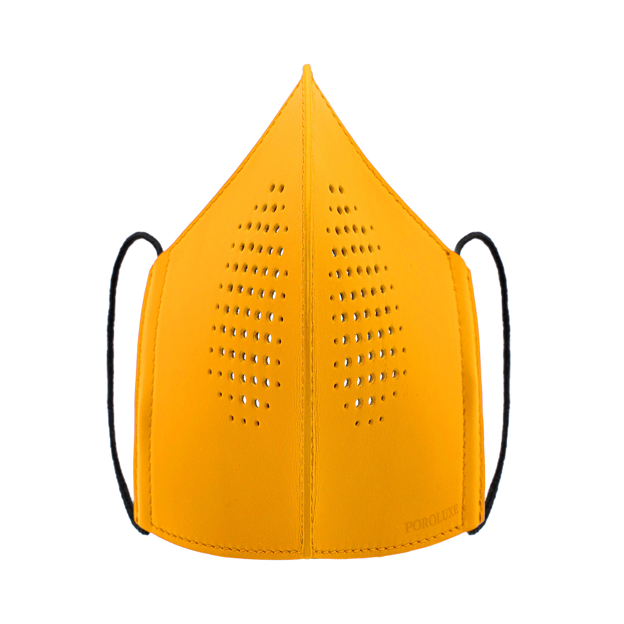 YELLOW CALF LEATHER MASK