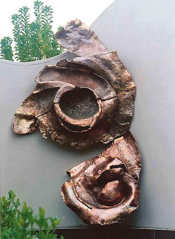 1990, Private commission, copper painted fibreglass, 2.7 x 1.3 x 0.7m, Auckland