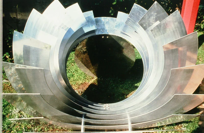 1984-5 Private commission,  Auckland, Aluminium sheet metal, 1.6 x 1.8 x 1.3m