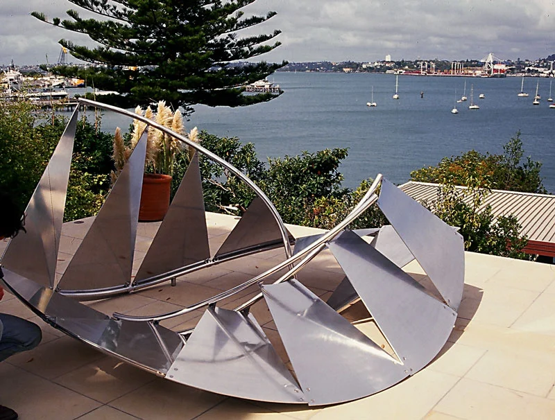 1993, Private commission, aluminium sheet metal, 1.5 x 2.2m x 2.5m, Auckland