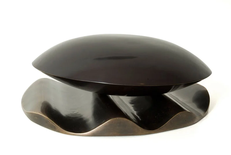 2009, Ocean, Cast bronze, 2 pieces, 90 x 255mm diameter, Parameter show, nkb gallery, Auckland.