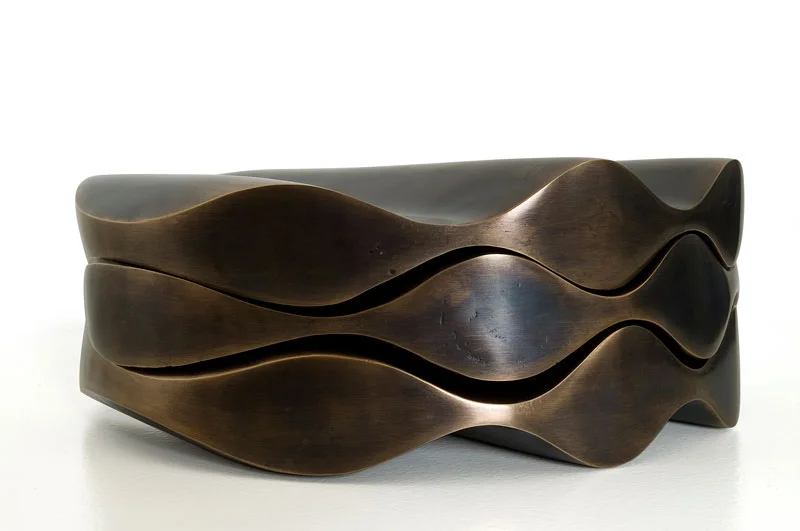 2009, Self, Cast bronze, 3 pieces of variable configuration, 90 x 240mm diameter, Parameter show, nkb gallery, Auckland.