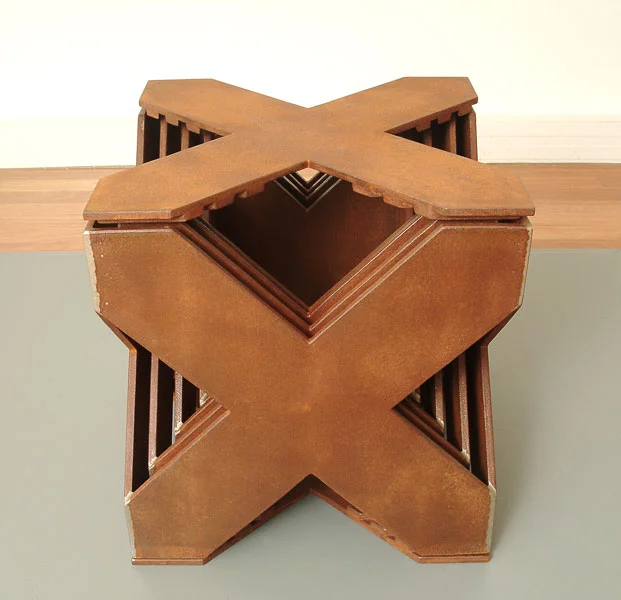 2004, Universality, Sand cast iron (six parts), 470 x 460 x 460mm, Iron show, McPherson gallery,Auckland.