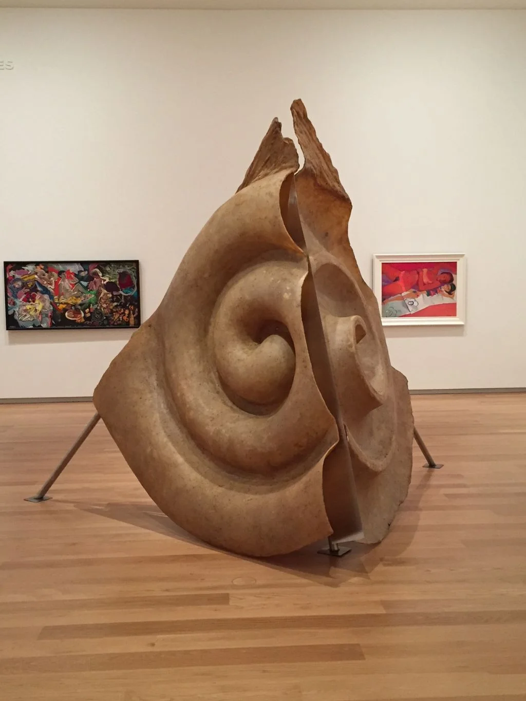 1986, Auckland City Art Gallery Survey Shoiw 1,  Splitting Egg,  Fibreglass resin/alabaster/stainless steel 2.5 x 2.5 x 2.5m. Auckland City Art Gallery.