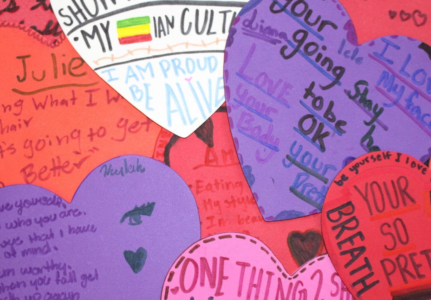Some of the SkaterTots LoveHearts from Valentine&rsquo;s week 💝

Each includes:
1 thing they can do for their body to show self-love.
1 thing they can do for their mind to show self-love.
1 thing they love about themselves.
1 thing they can say to t