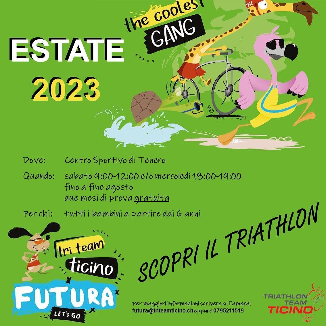 Il triathlon &egrave; uno sport che si pu&ograve; praticare gi&agrave; a partire dai 6 anni. Venite a provare 🦾