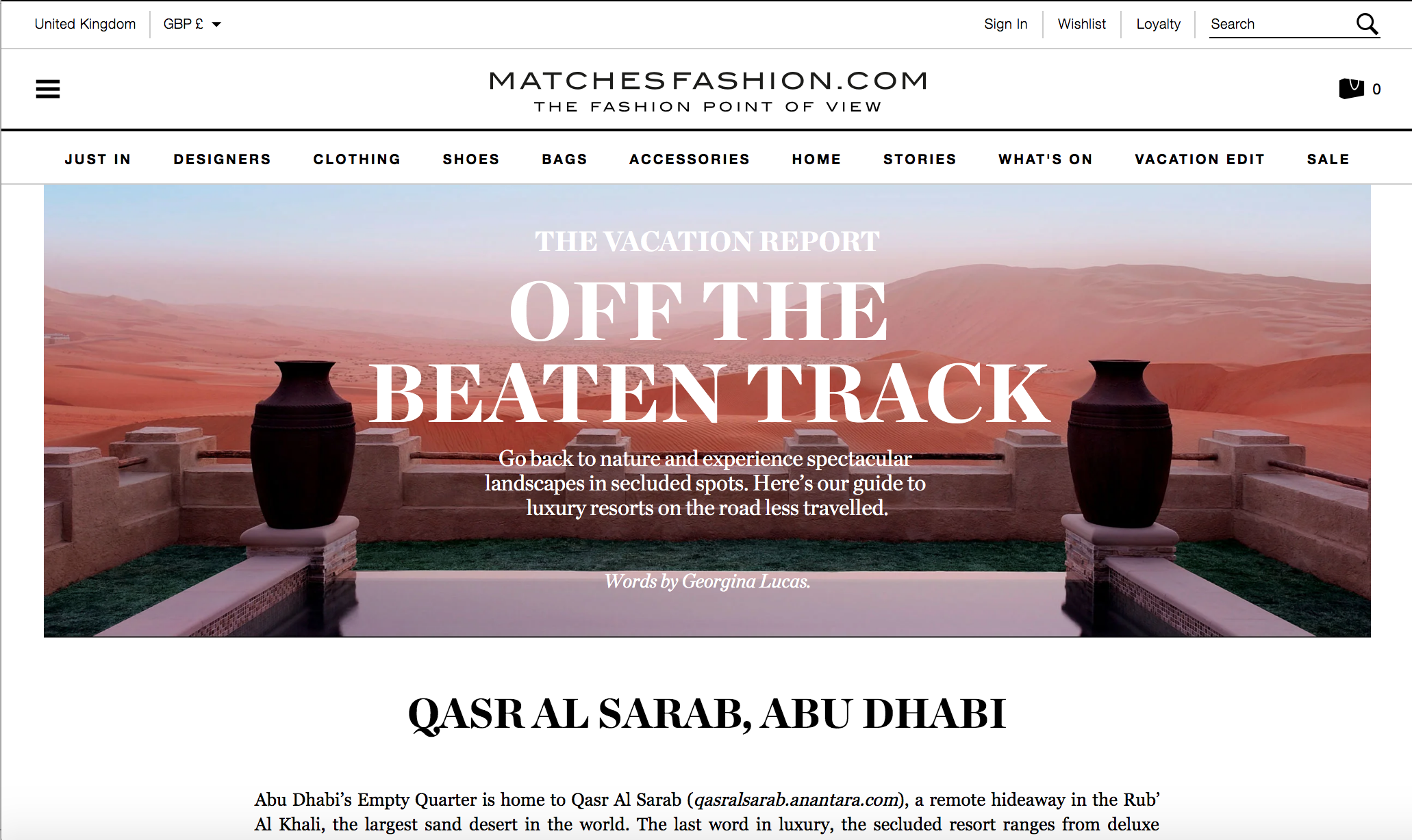 Off the beaten track