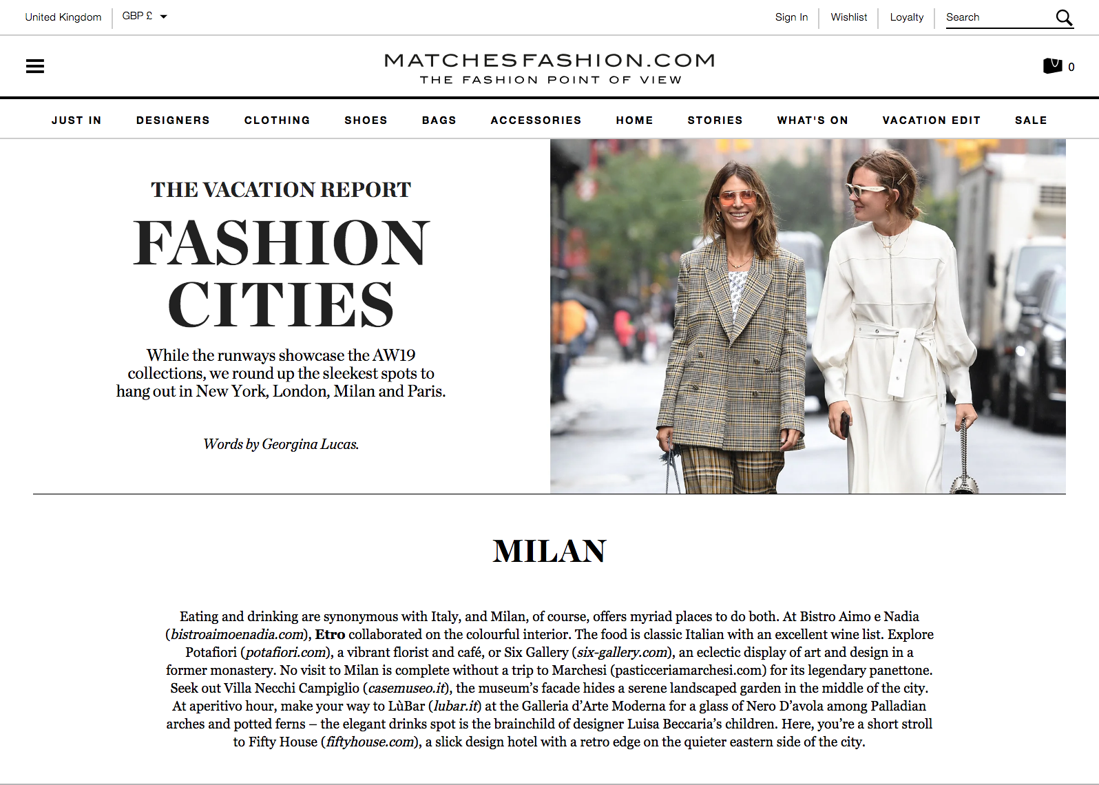 Fashion cities