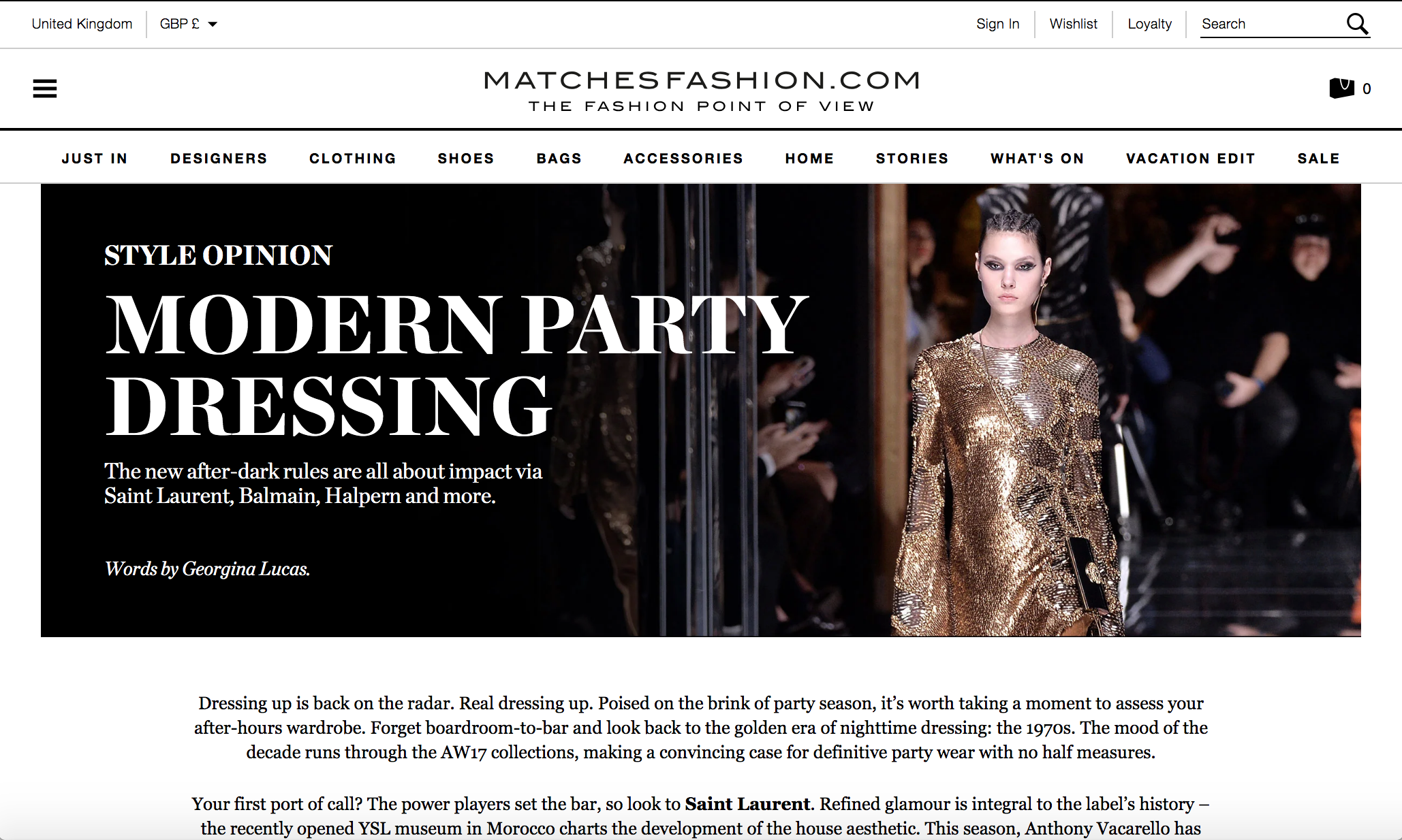 Modern party dressing