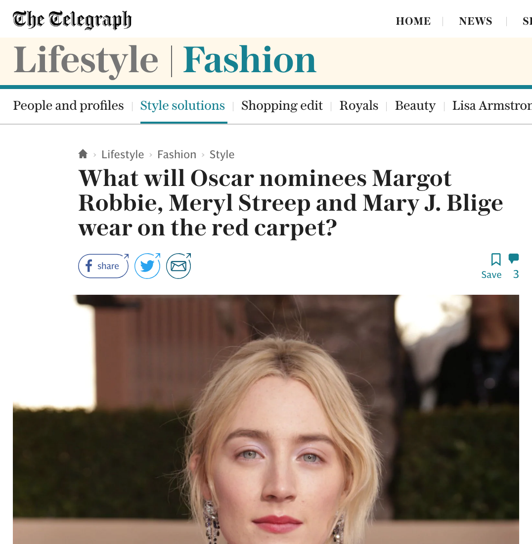 What will Oscar nominees Margot Robbie, Meryl Streep and Mary J. Blige wear on the red carpet?