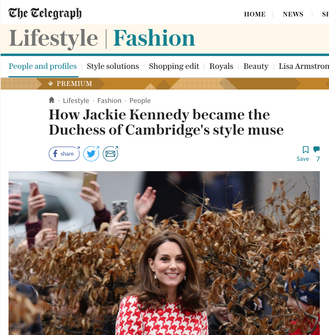 How Jackie Kennedy became the Duchess of Cambridge's style muse