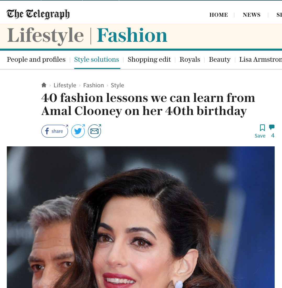 40 fashion lessons we can learn from Amal Clooney on her 40th birthday