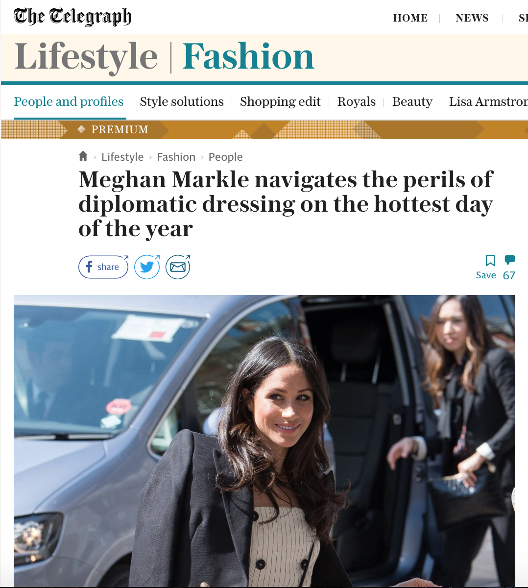 Meghan Markle navigates the perils of diplomatic dressing on the hottest day of the year