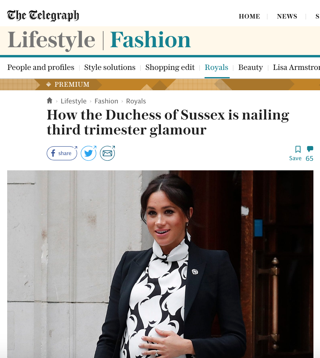How the Duchess of Sussex is nailing third trimester glamour