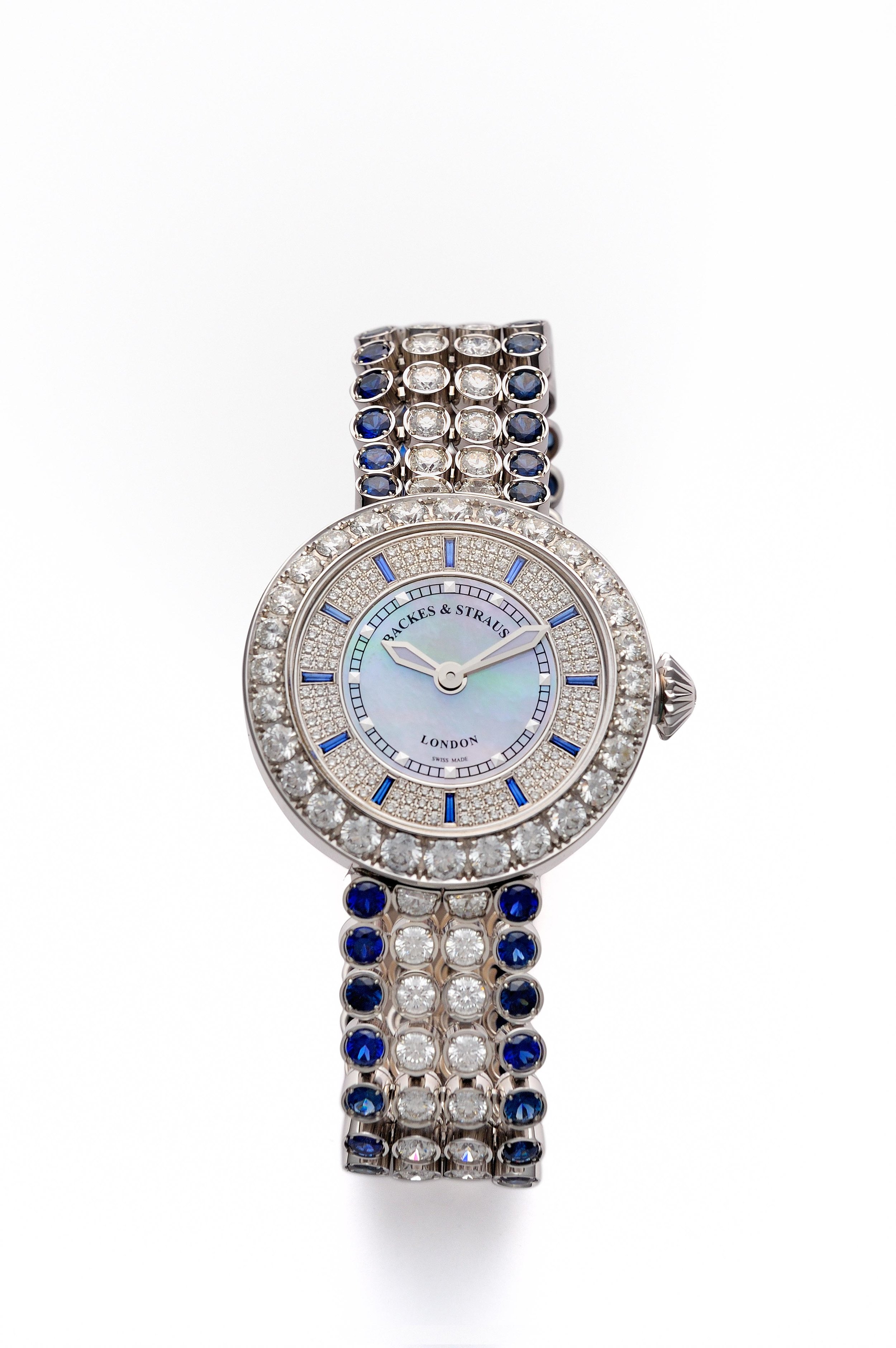 Piccadilly Princess 37 blue velvet diamond watch
