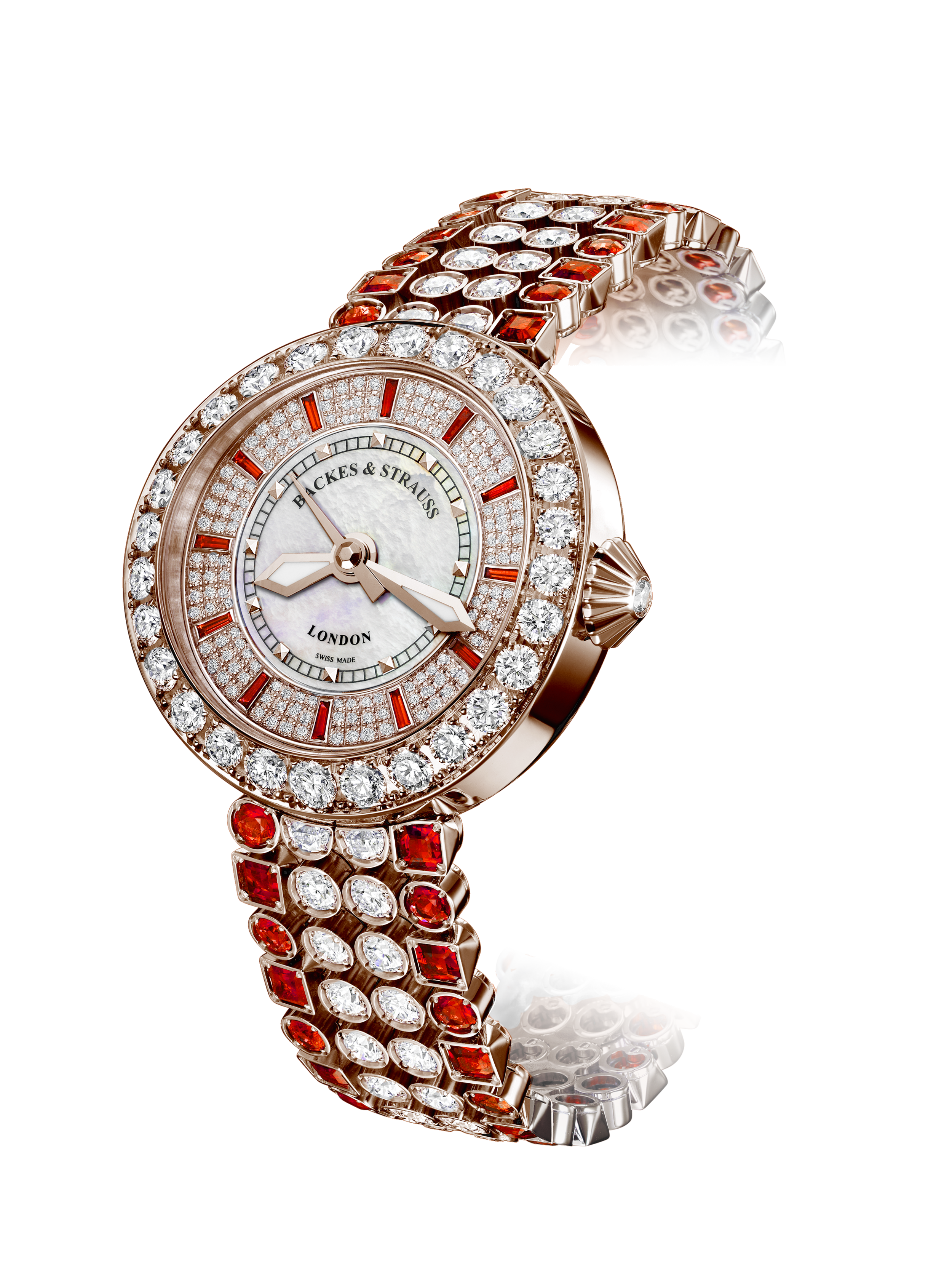 Piccadilly Princess 37 red rose diamond watch